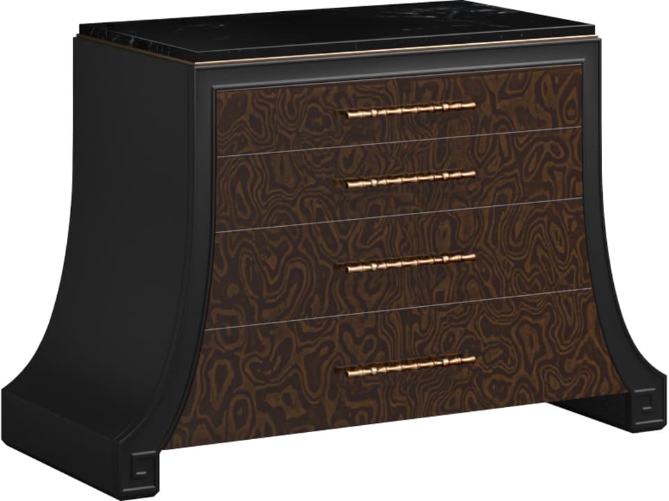 Eave New Traditional Accent Chest in Hazelnut and Black Ebony