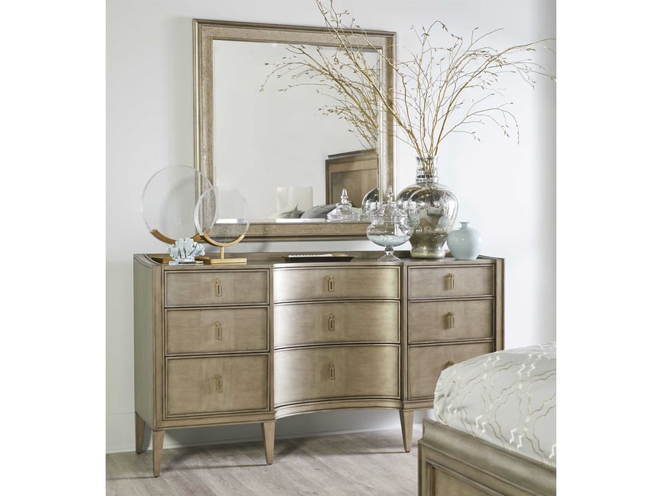 slim fit dress slacks Carly Metallic Gold Bedroom Collection