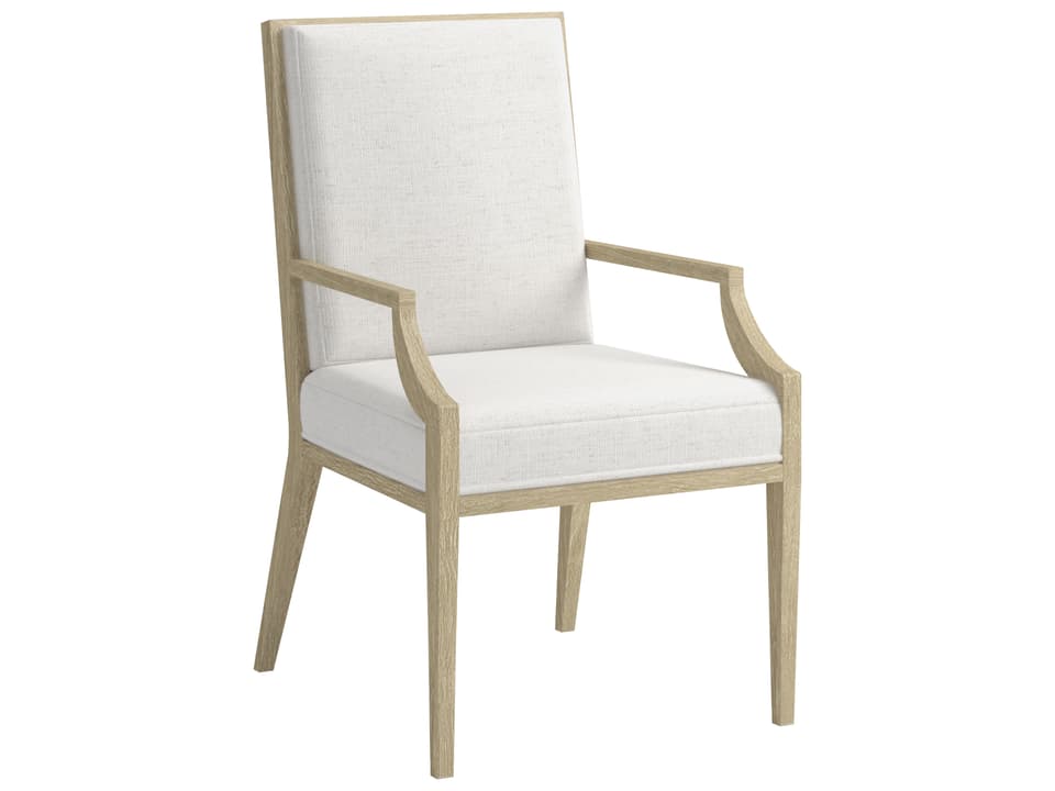 A.R.T. Furniture Eave Sundrenched Oak Wood Natural Upholstered Arm Dining Chair