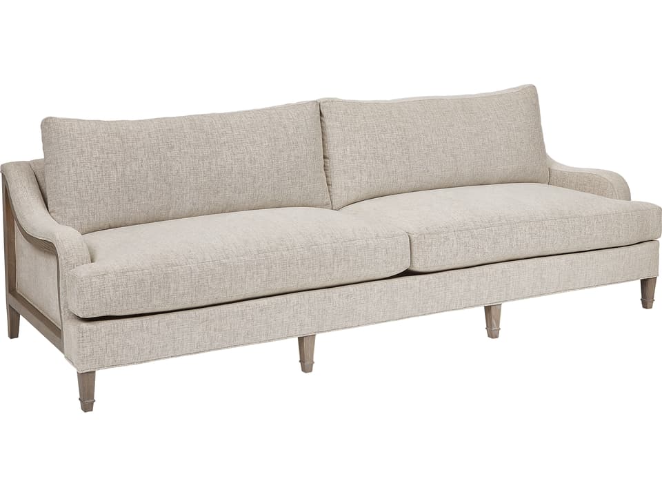 Tresco 3-Seat New Traditional Fabric Sofa in Smoaked Finish