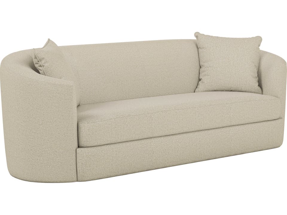 Moreau 3-Seat Polyester Fabric Sofa in Sand