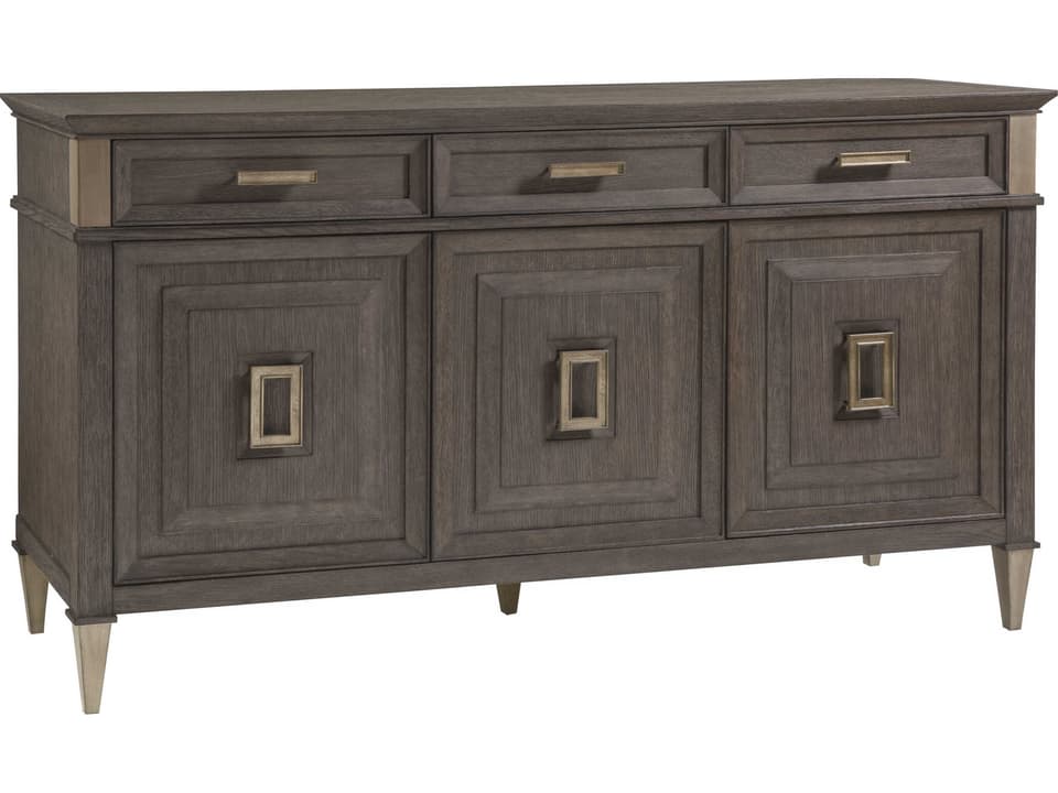 Home Signature Designs Belvedere 66-Inch Oak Wood Buffet in Falcon Brown