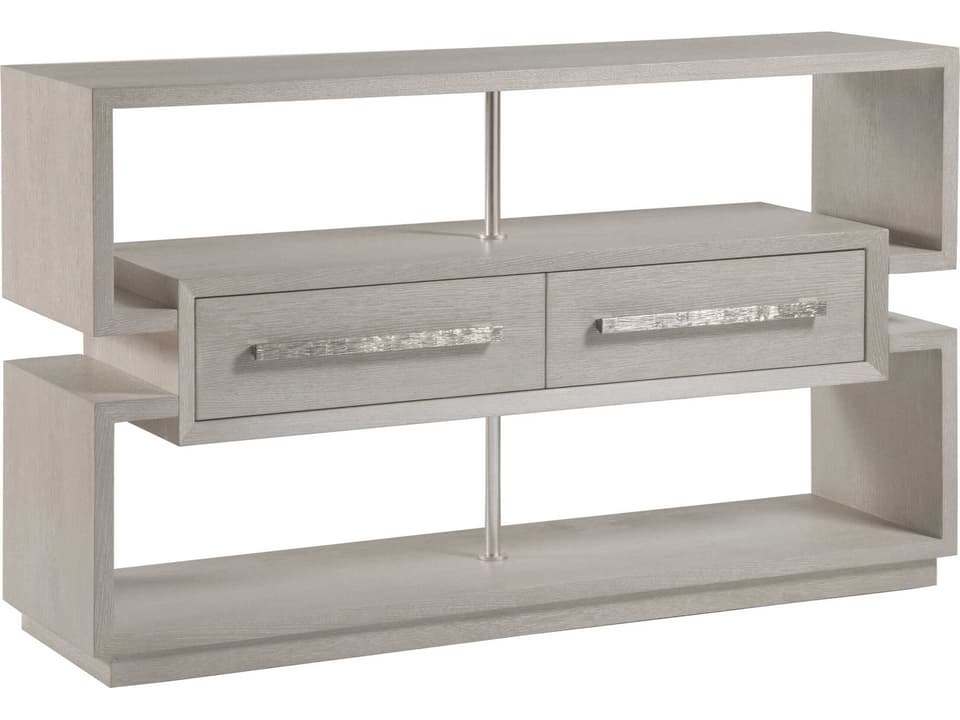 Home Mar Monte Open Console Table with Oak Veneers in Champagne Taupe