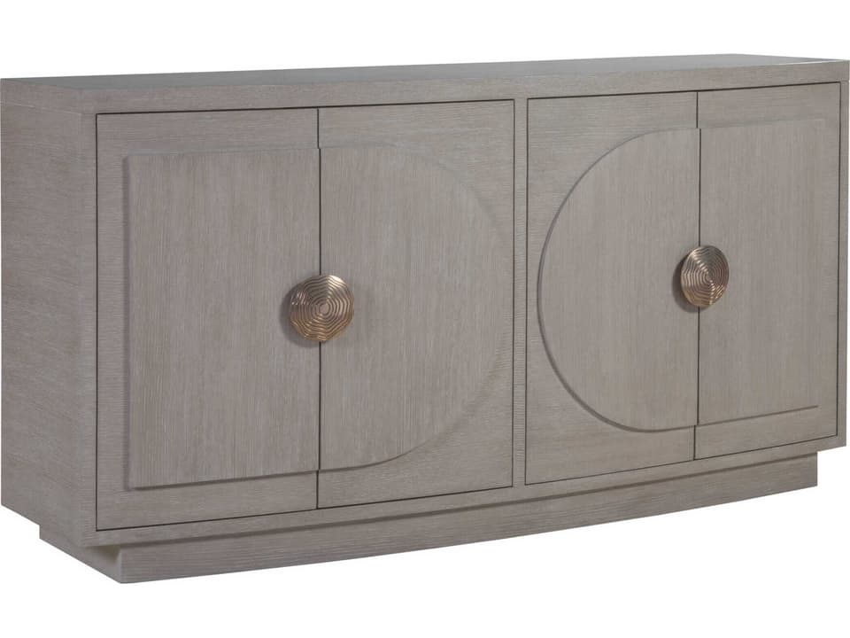 Home Solimar 68-Inch White Oak Sideboard with Champagne Accents