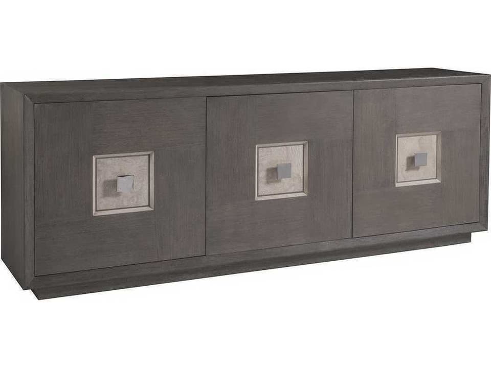 Home Mercury Large Media Console TV Stand in Bleached Ash and Oak Veneer