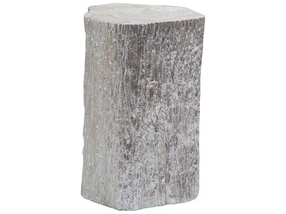 Home Signature Designs Trunk Segment Accent Table in Silver Leaf