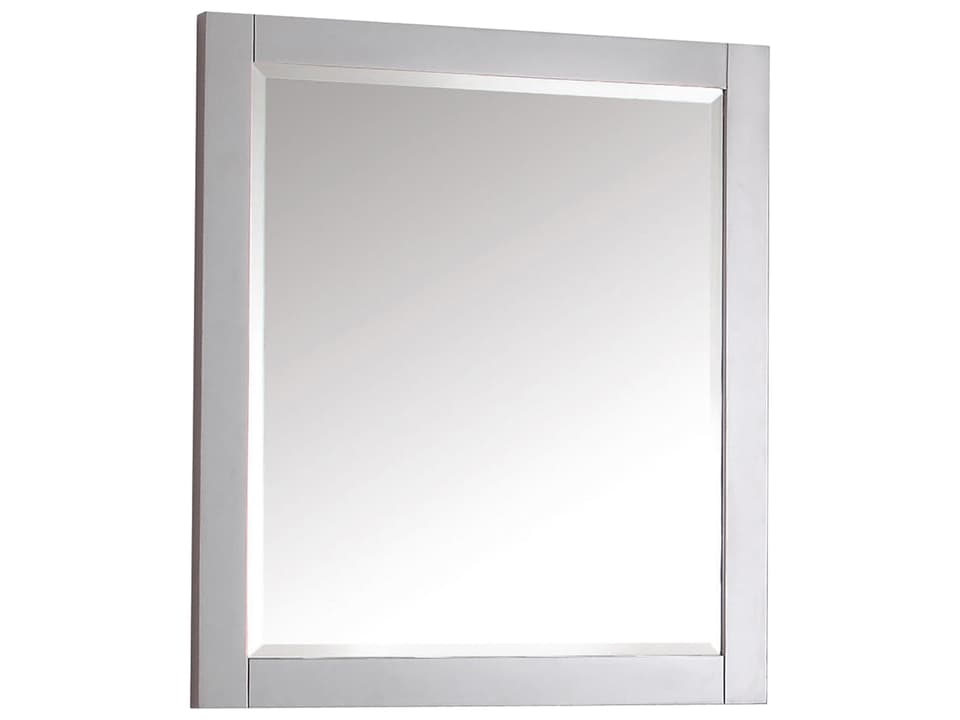 28 in. Bathroom Mirror in Chilled Gray