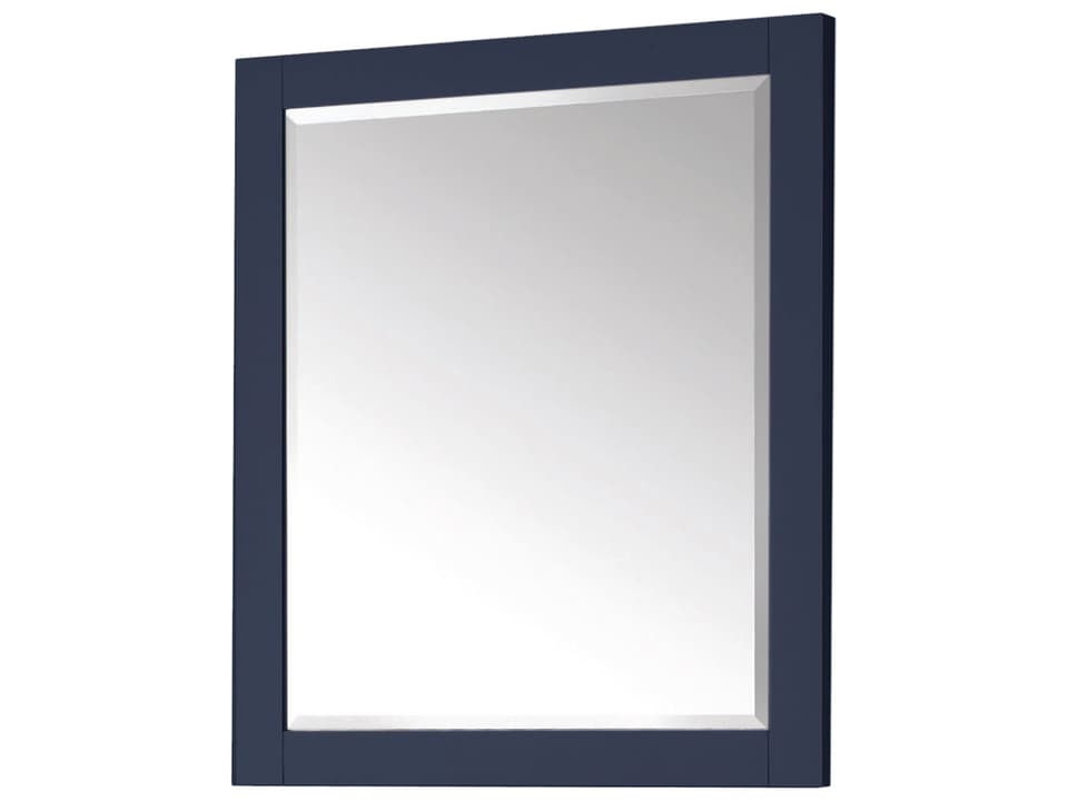 28 in. Bathroom Mirror in Navy Blue