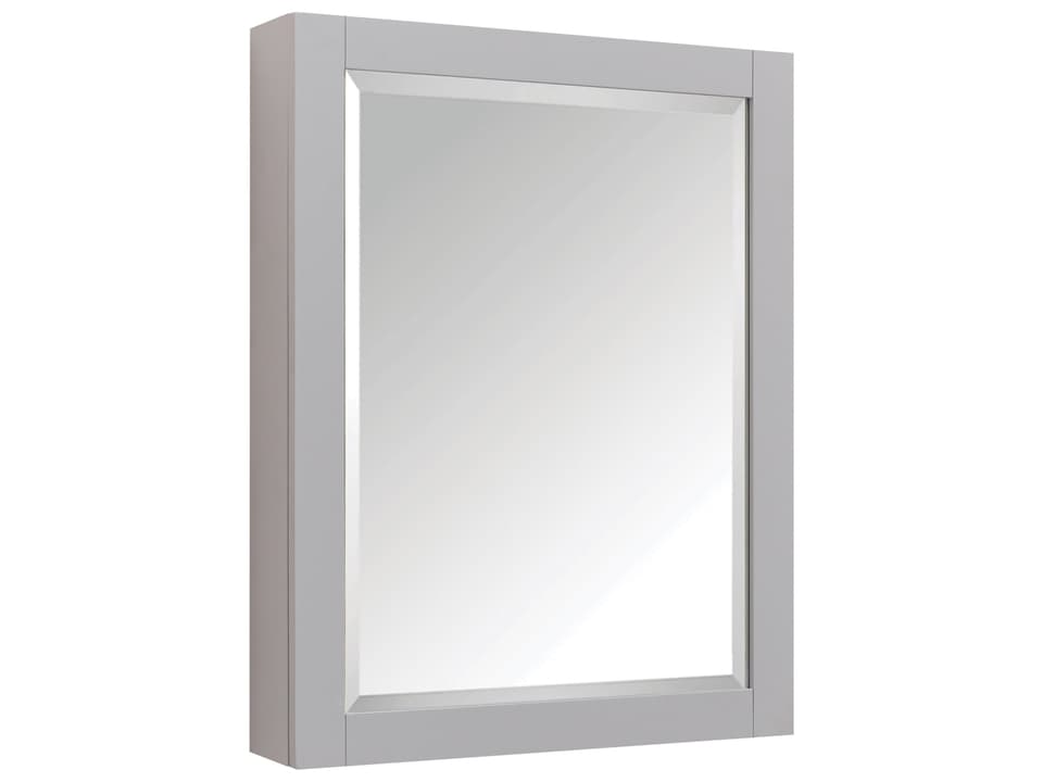 24 in. Mirror Cabinet in Chilled Gray