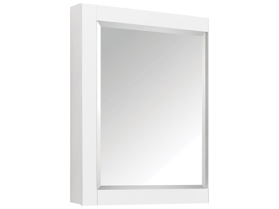24 in. Mirror Cabinet in White