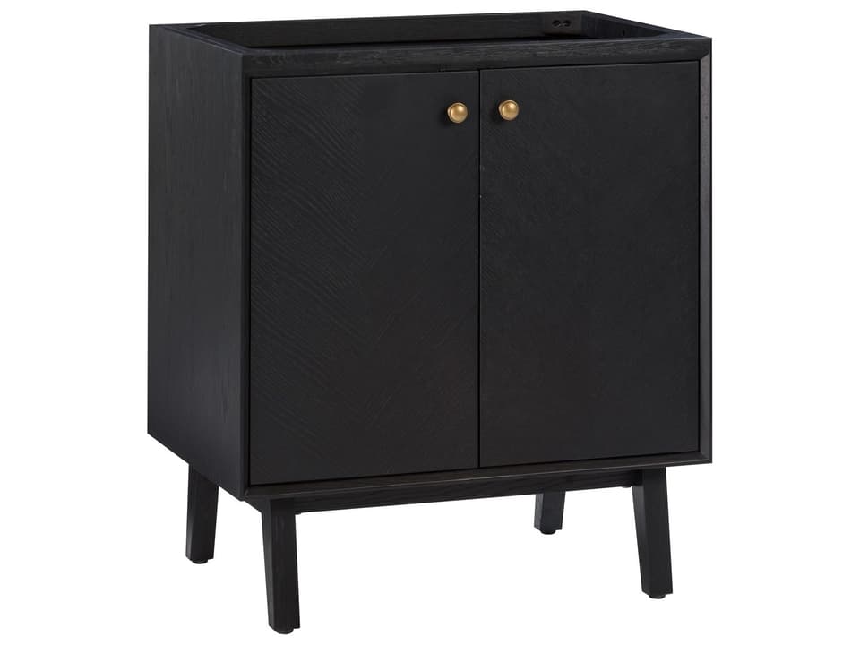 Adele 30 in. Single Sink Bathroom Vanity in Black Oak