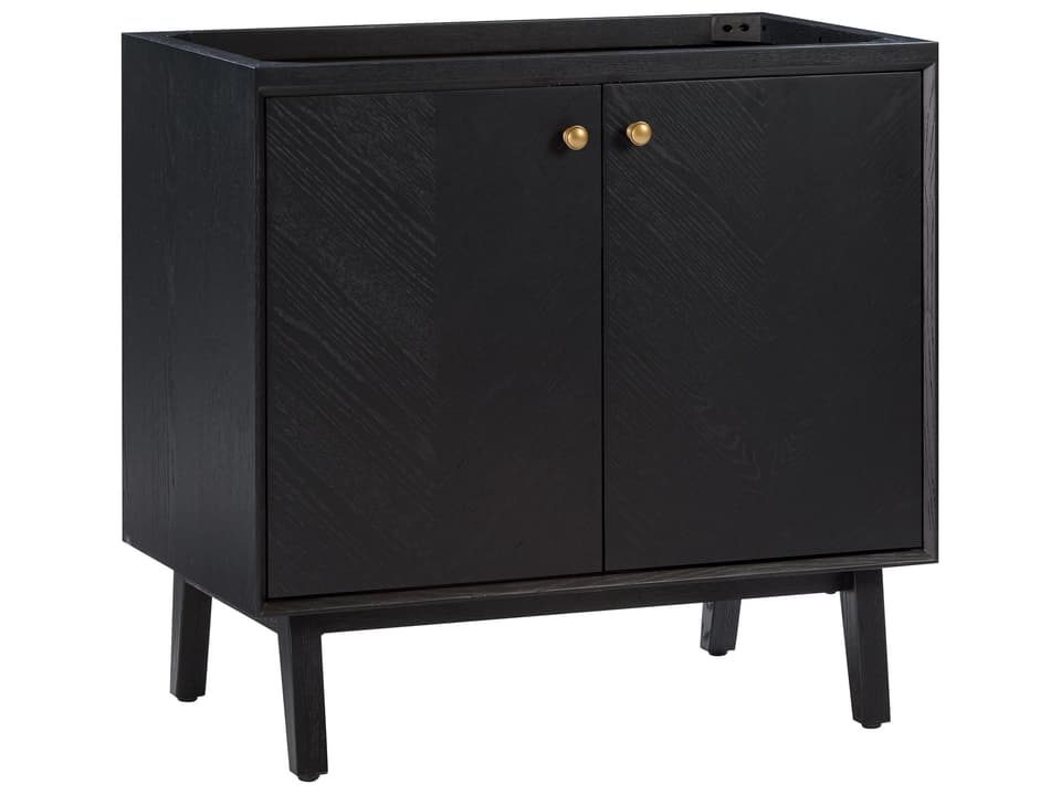 Adele 36 in. Single Sink Bathroom Vanity in Black Oak