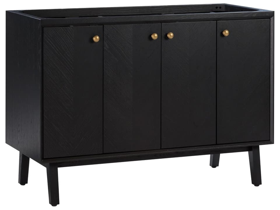 Adele 48 in. Single Sink Bathroom Vanity in Black Oak