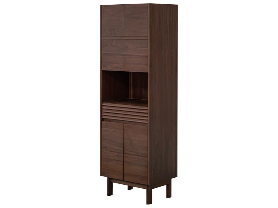 Carina 24 in. Bathroom Linen Cabinet in Coffee Teak