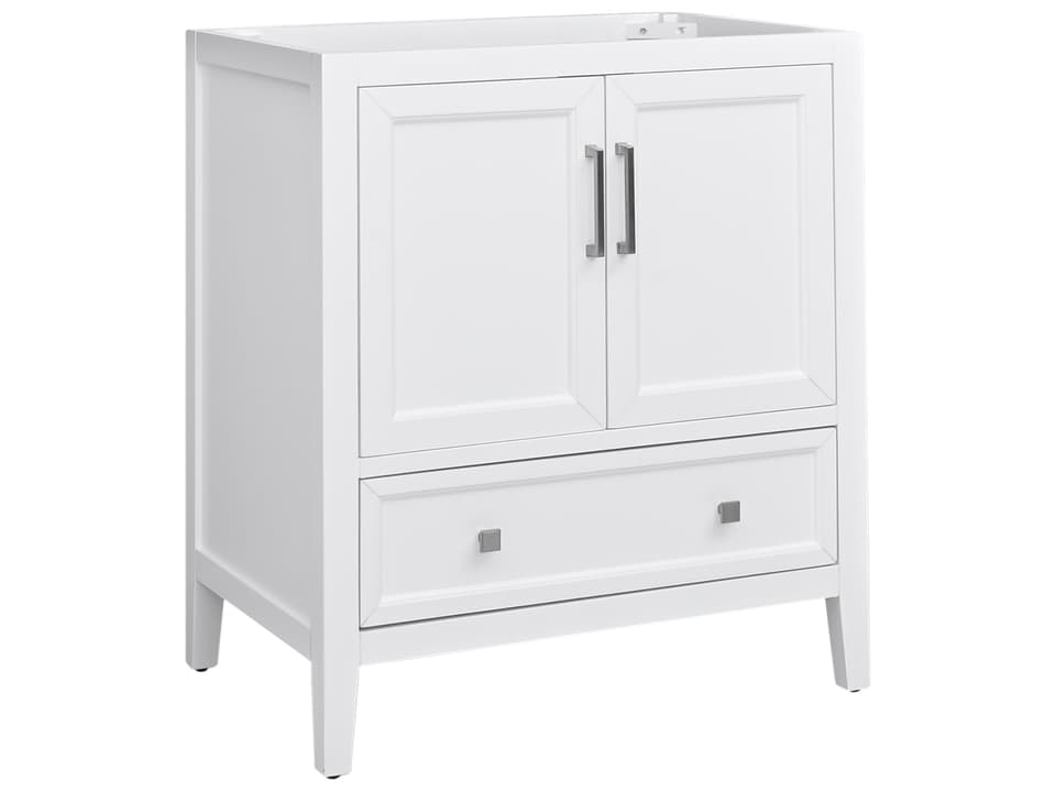 Everette 30 in. Single Sink Bathroom Vanity in White