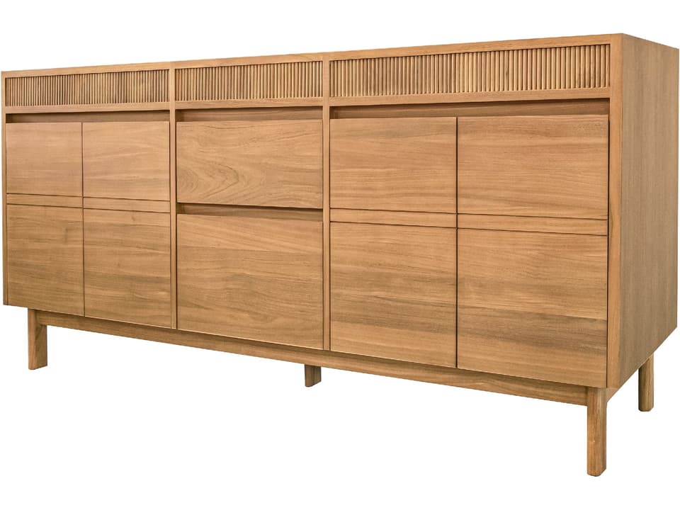 Kayla 72 in. Double Sink Bathroom Vanity in Natural Teak