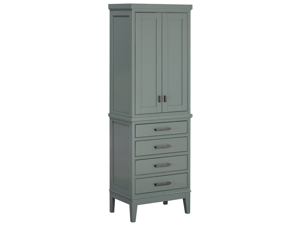 Madison 24 in. Bathroom Linen Cabinet in Smoke Green