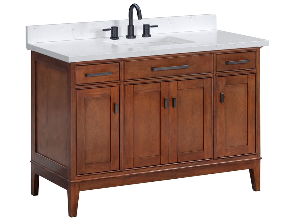 avanity madison 72 vanity in tobacco Avanity 48"W x 21"D Bathroom Cabinet at Menards making it adaptable to a variety of interiors Avanity MADISON-VS72 Madison 73" Vanity