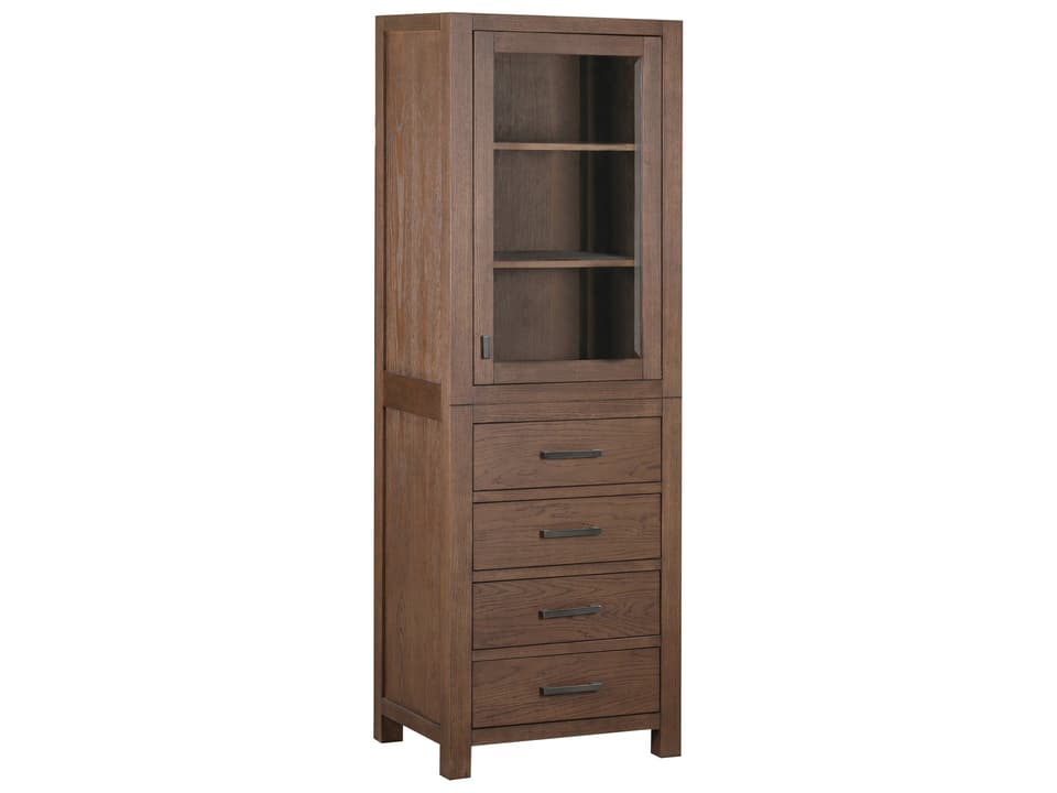 Modero 24 in. Bathroom Linen Cabinet in Mocha Oak