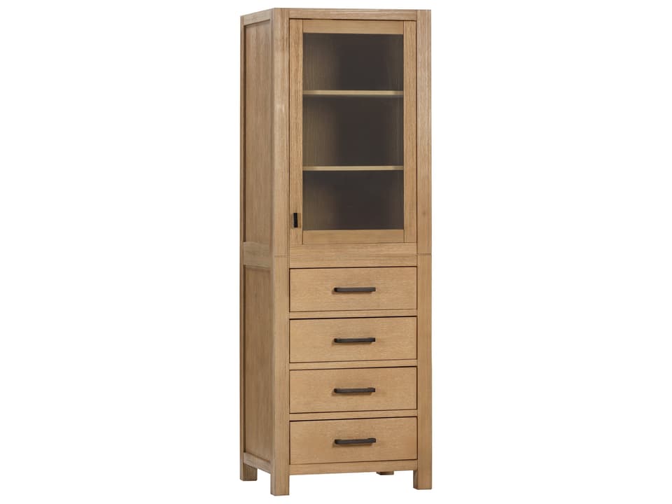 Modero 24 in. Bathroom Linen Cabinet in Brushed Oak