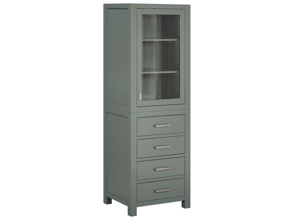 Modero 24 in. Bathroom Linen Cabinet in Smoke Green