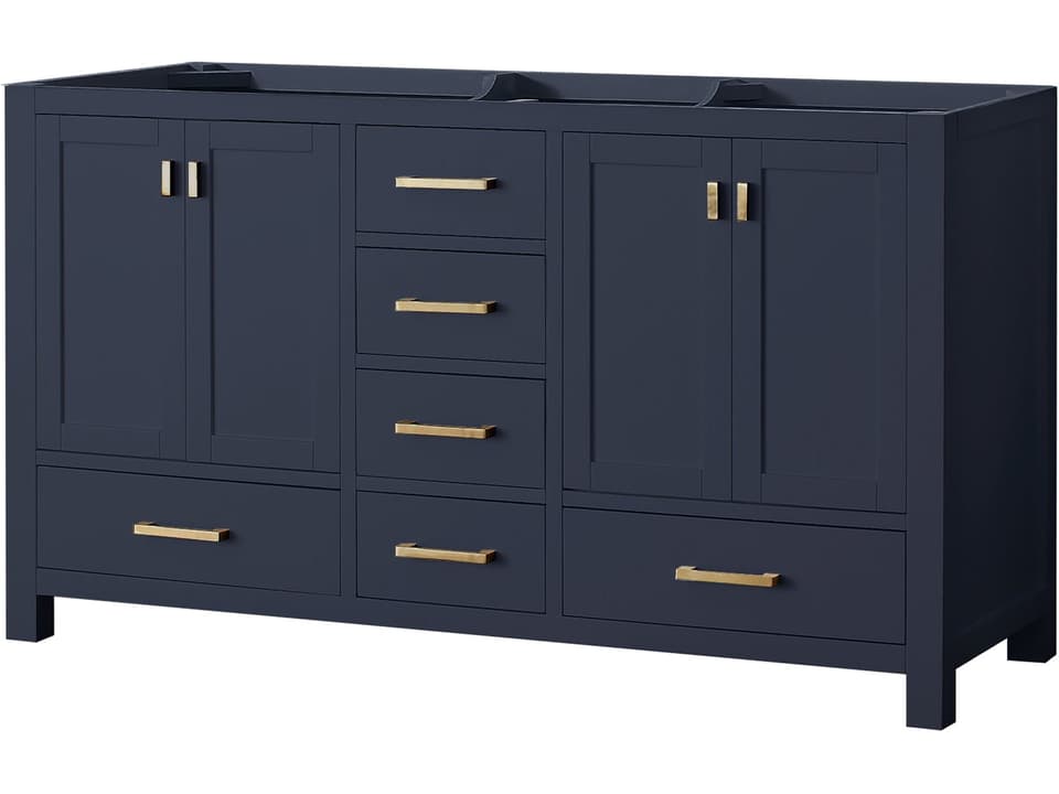 Modero 60 in. Double Sink Bathroom Vanity in Navy Blue