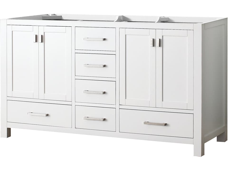 Modero 60 in. Double Sink Bathroom Vanity in White