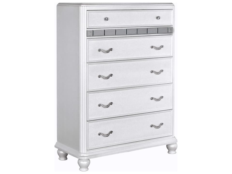 White Pearl Hardwood Accent Chest