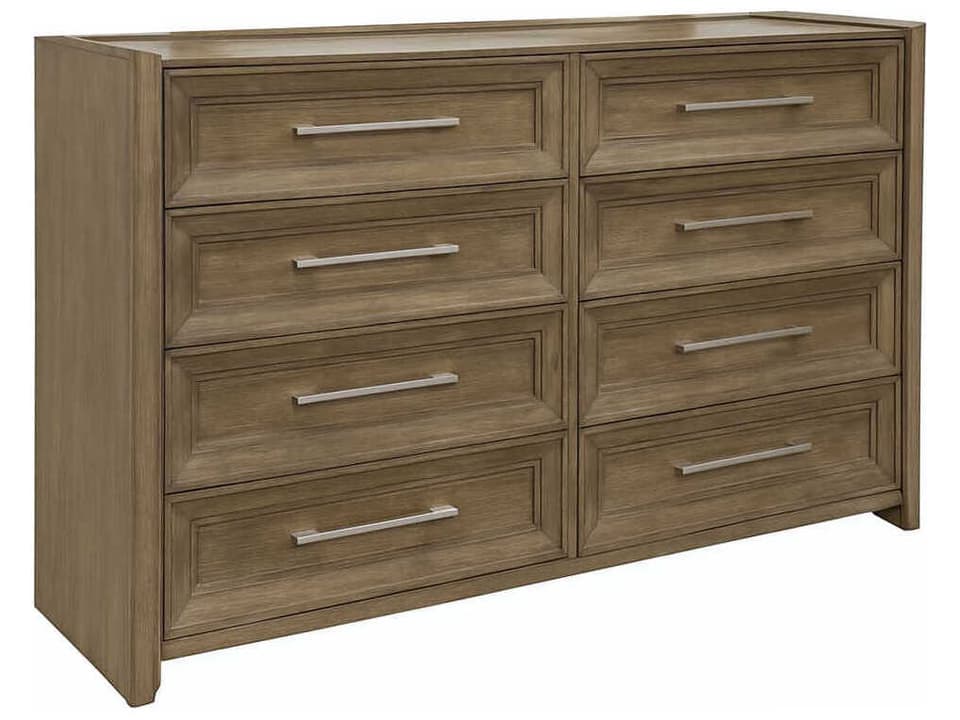 Avalon Collection Double Dresser with Mirror in Charcoal
