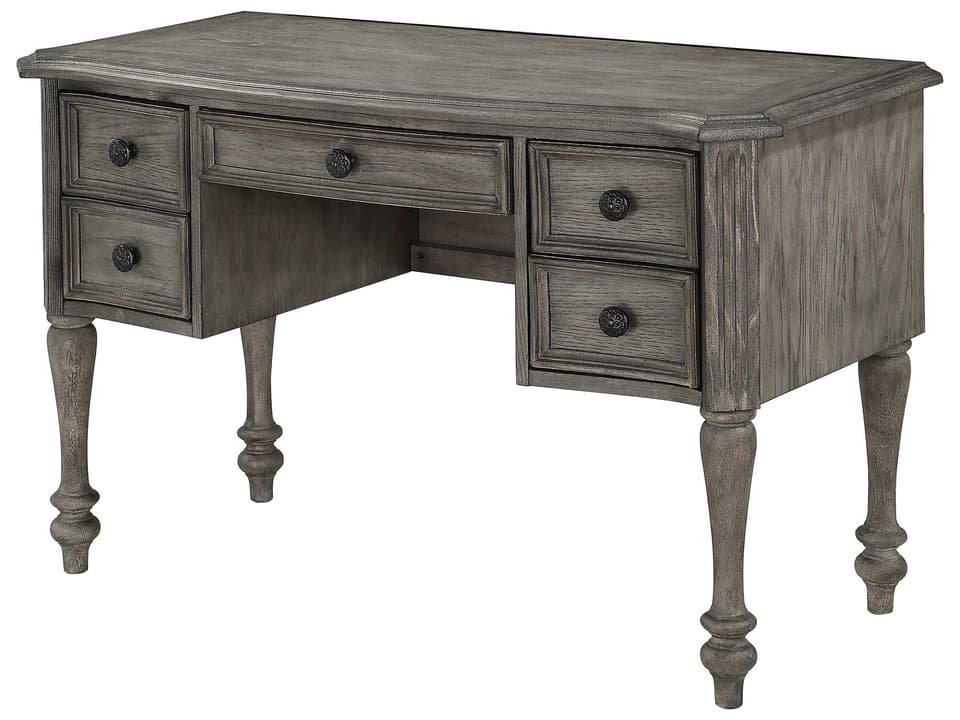Avalon Furniture Grey Poplar Wood Vanity Table with Mirror and Stool | B01623VNSET | LuxeDecor Avalon Furniture Grey Poplar Wood Vanity Table with Mirror and Stool | B01623VNSET | LuxeDecor