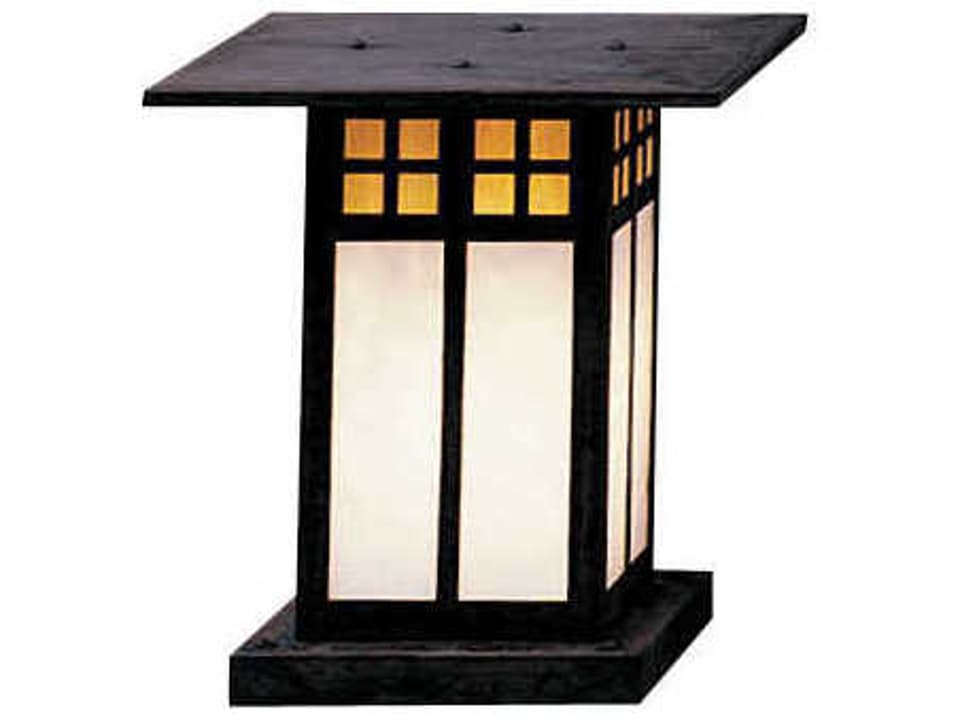 Glasgow 1-Light Outdoor Pier Mount in Mission Style