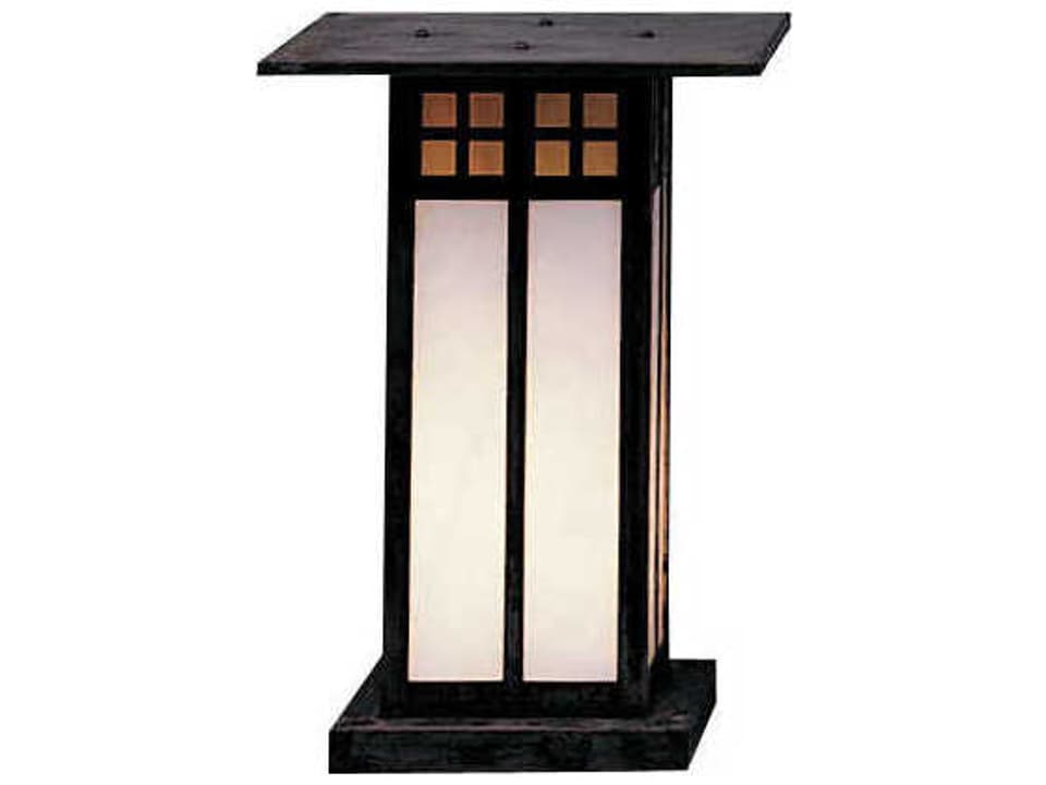 Glasgow 1-Light Outdoor Column Mount Light in Arts and Crafts Style