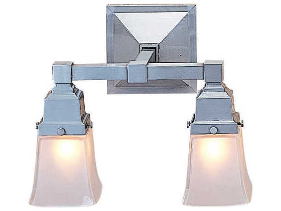 Ruskin 2-Light Silver Glass Vanity Light
