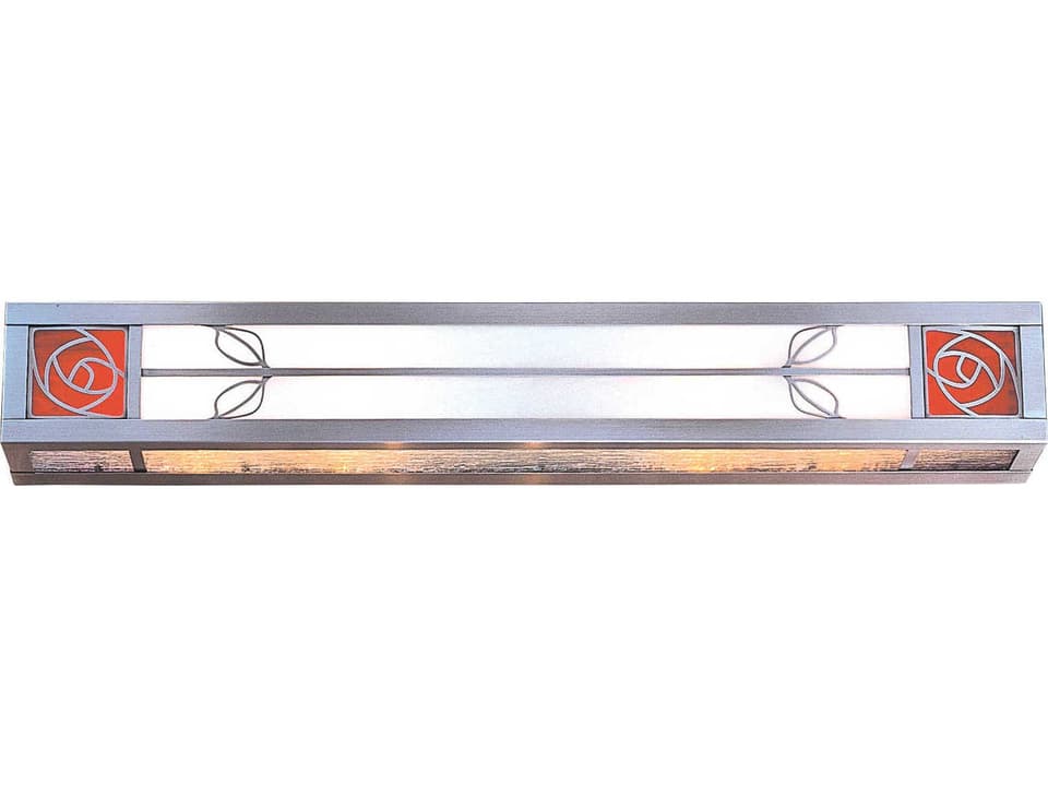 Saint Clair 4-Light Silver Glass Vanity Light