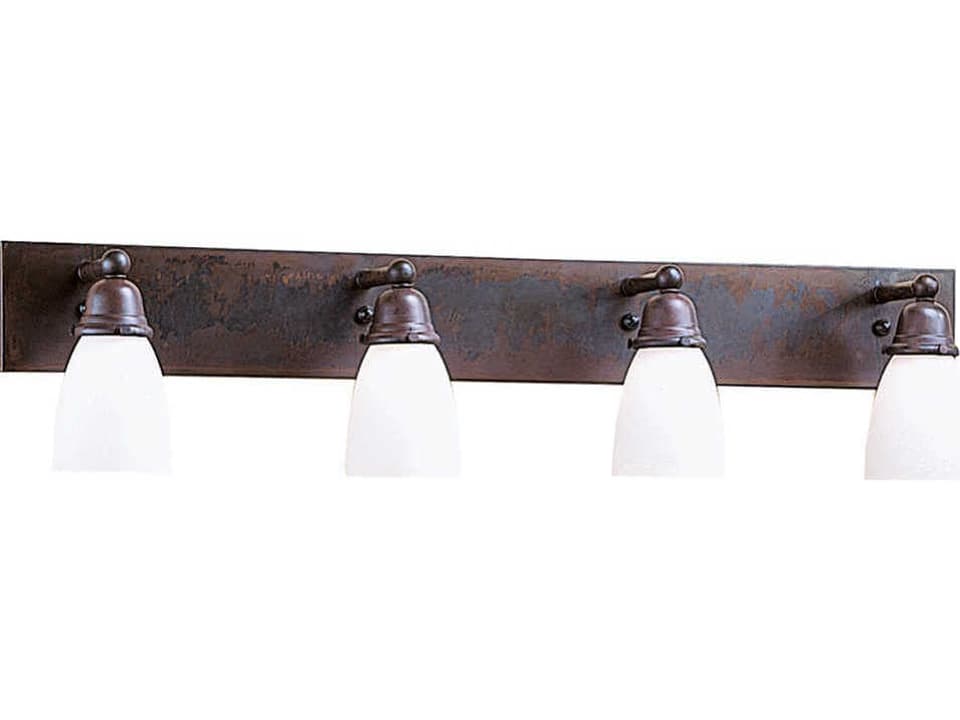 Simplicity 4-Light Brown Glass Vanity Light