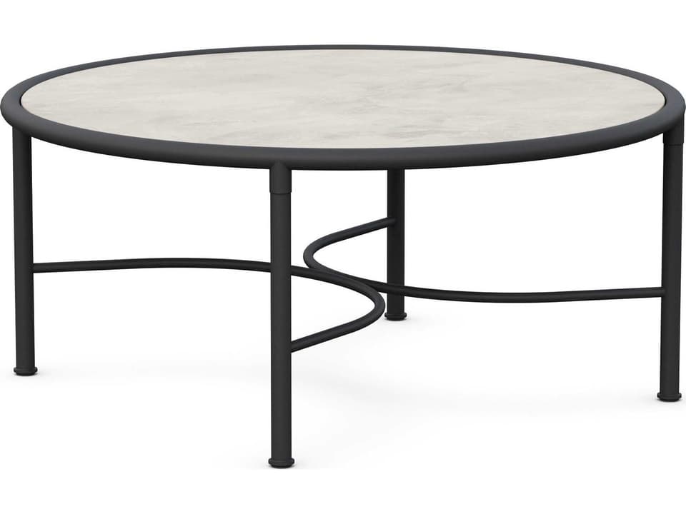 Athens Noir Round Coffee Table with Albarium Dekton Top