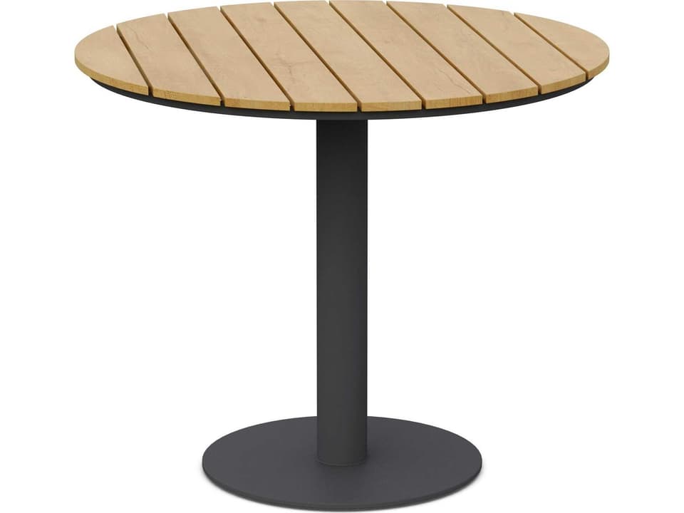 Bordeaux Matte Charcoal Aluminum Round Dining Table