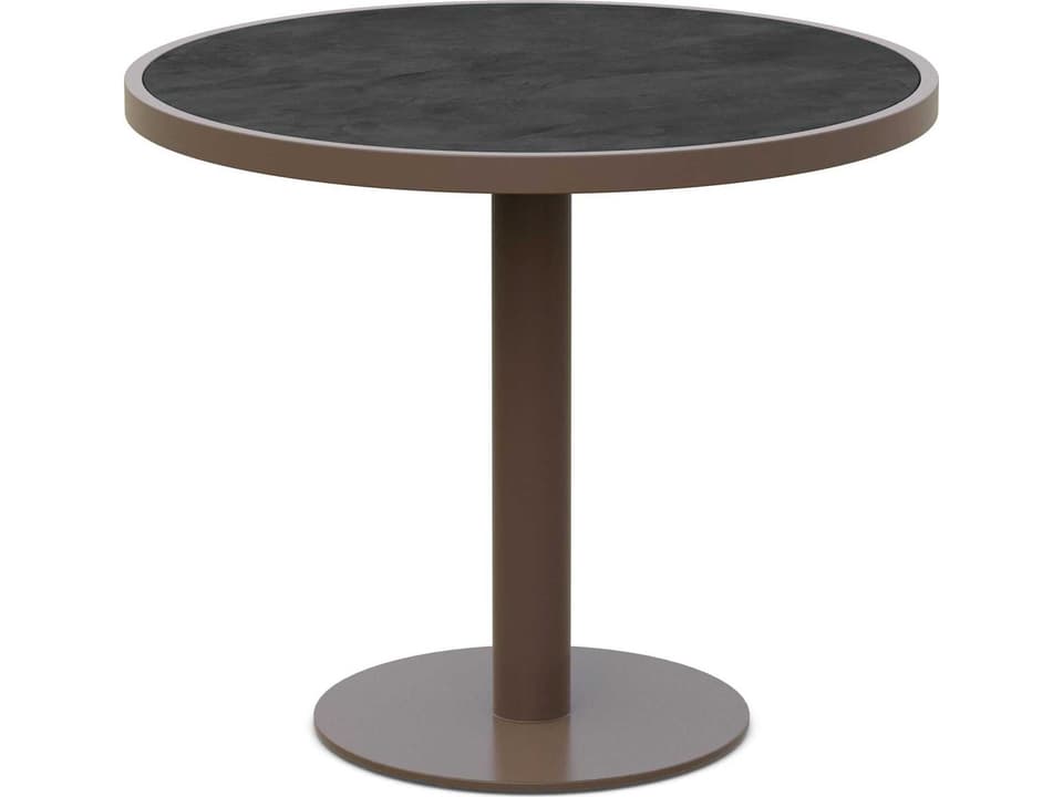 Bordeaux Matte Bronze Aluminum Round Dining Table