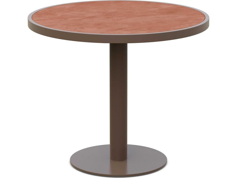 Bordeaux 35-Inch Round Dining Table with Dekton Umber Top