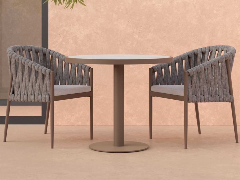 Bordeaux Aluminum and Rope Dining Room Set
