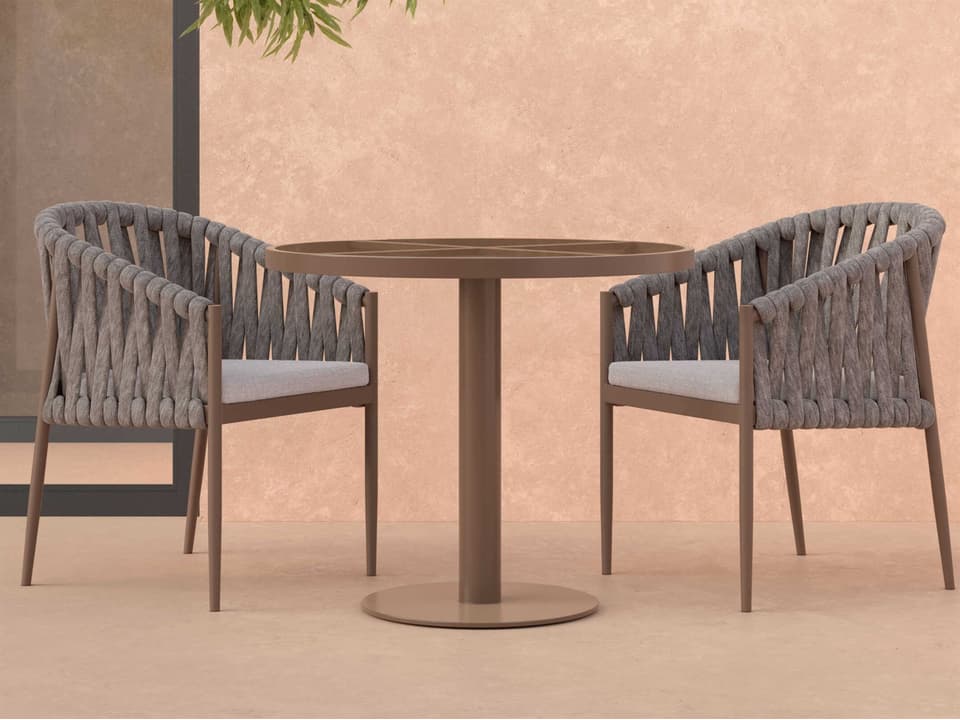 Bordeaux Aluminum and Rope Dining Room Set