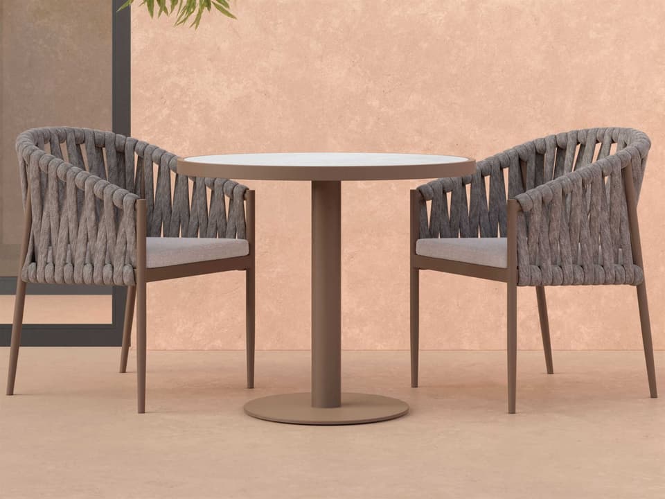 Bordeaux Aluminum and Rope Dining Room Set