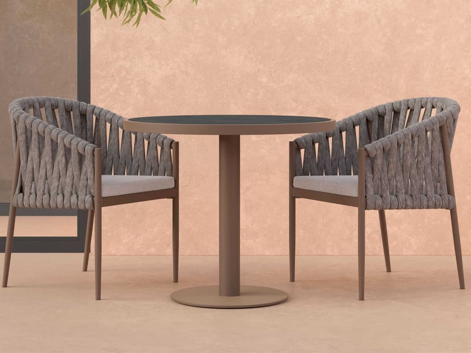 Bordeaux Aluminum and Rope Dining Room Set