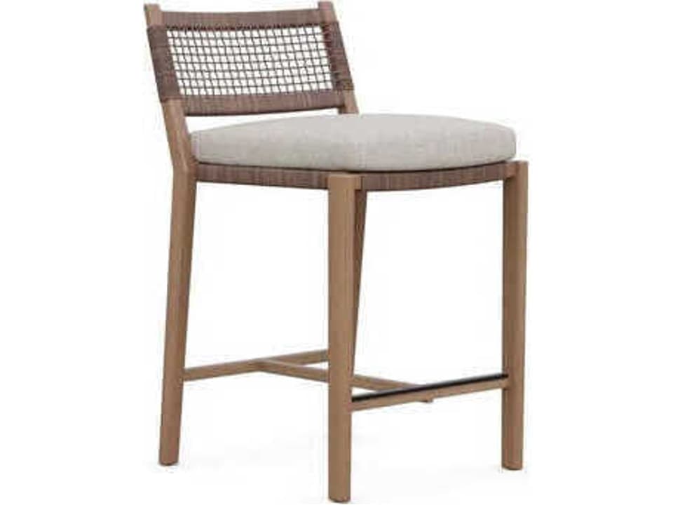 Bozeman Barkaluwood Wood Cushion Counter Stool Set of 2
