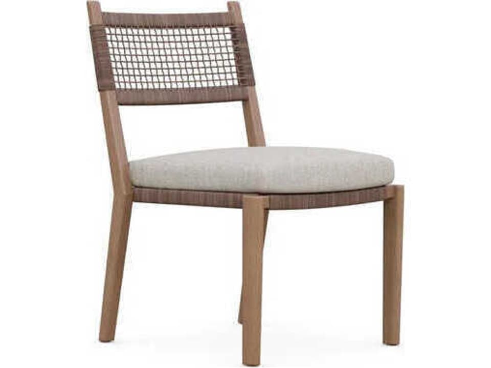 Bozeman Barkaluwood Wicker Cushion Dining Chair Set of 4