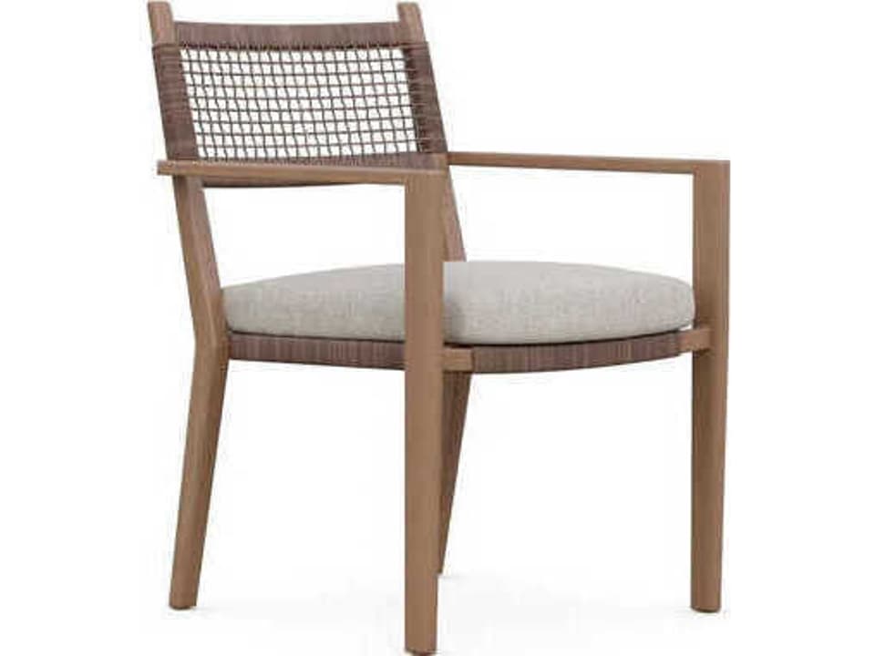 Bozeman Barkaluwood Wicker Cushion Dining Chair Set of 4