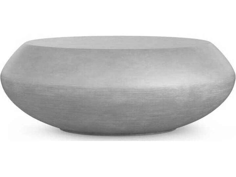Durban 48-Inch Round GFRC Concrete Coffee Table in Asteroid