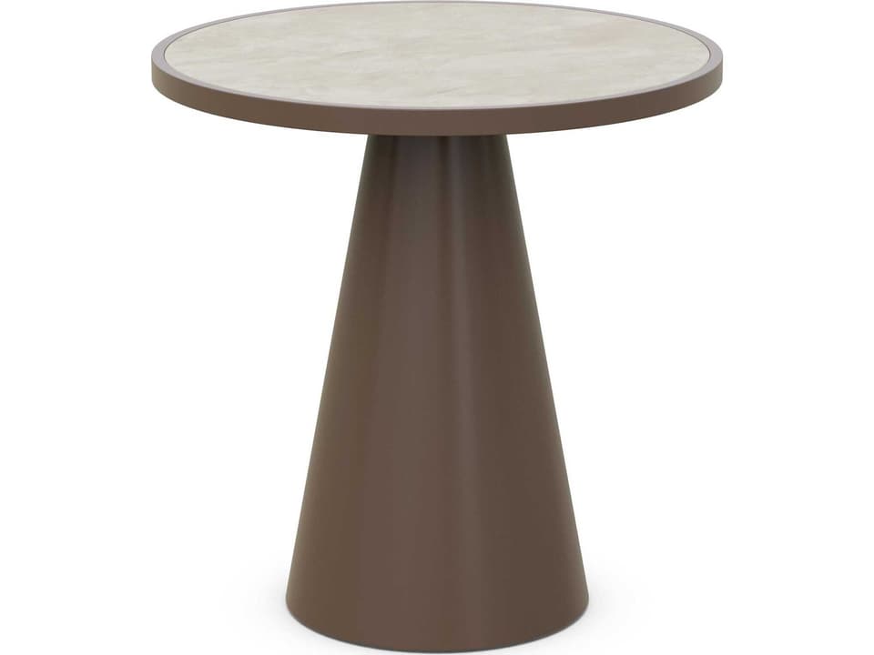 Leon Matte Bronze Aluminum Round Counter Table