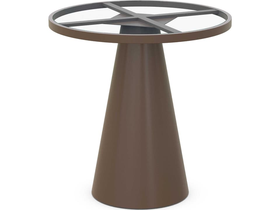 Leon Matte Bronze Aluminum Round Counter Table