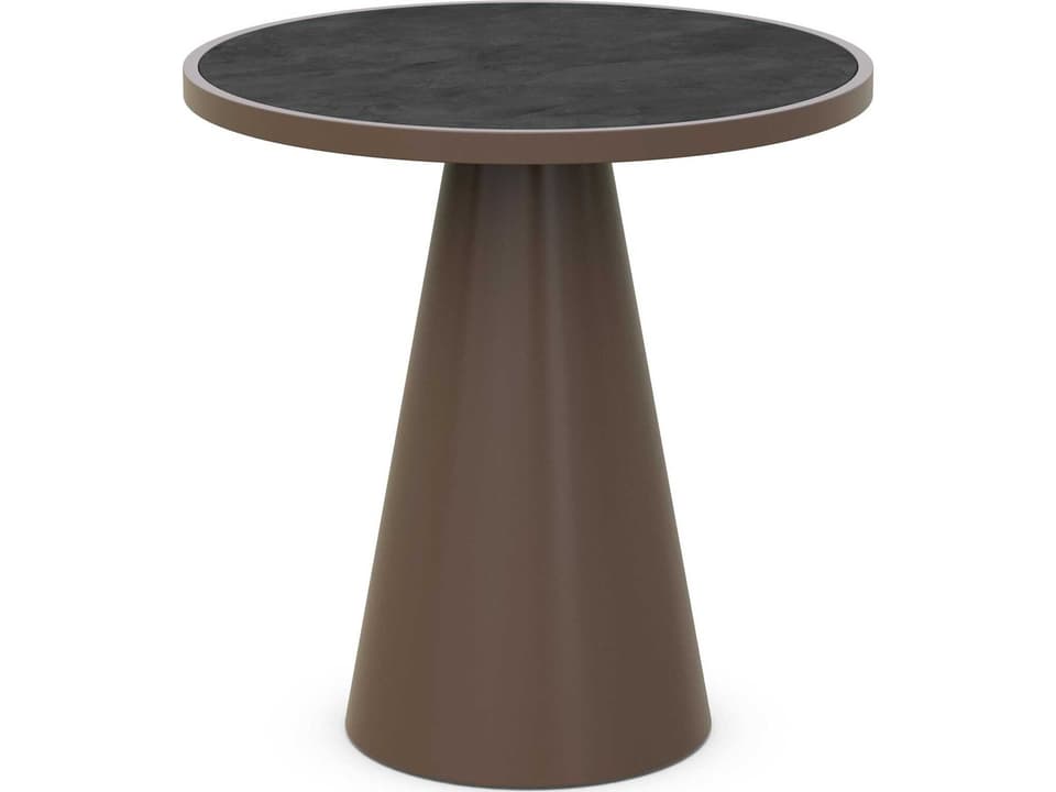 Leon Matte Bronze Aluminum Round Counter Table